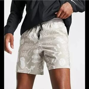 NIKE A.I.R. Dri-Fit Shorts Medium Nathan Bell Rotten Egg Graphic Art 7" Inseam